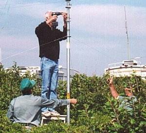 Setting up mast and antenna with N1JIC and N1TDH